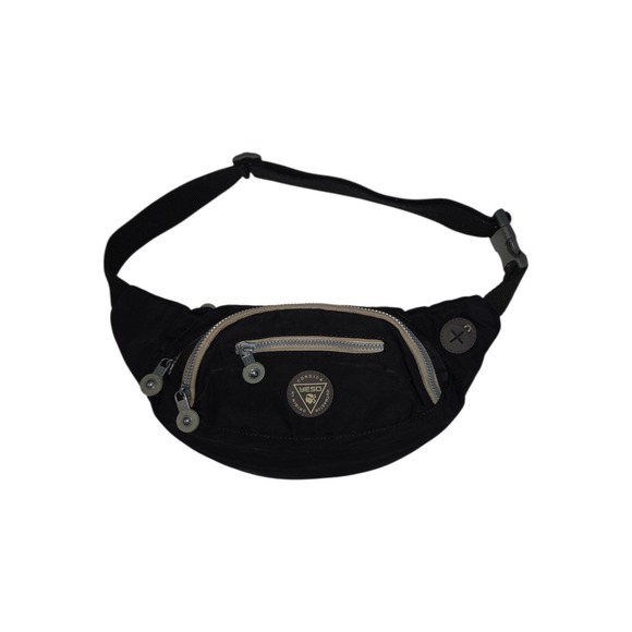 Yeso Handbags - Yeso Outmaster Corsica Waist Bag Black Nylon Travel Hip Pack Fanny Pack Unisex
